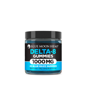 Delta-8 Blue Razz Gummies 1000mg