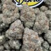 Vanilla Candy Runtz Indoors premium cannabis flower with dense frosty buds, creamy vanilla candy flavor, high THC exotic indoor strain