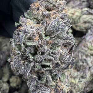 Electric Ice premium cannabis flower with dense frosty icy buds, high THC hybrid strain, indoor grown exotic weed with minty citrus aroma