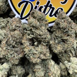 Frosted Pie Weed premium cannabis flower with dense frosty buds, high THC indica strain, sweet dessert flavor exotic weed