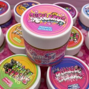 THC concentrate crumble form macro shot