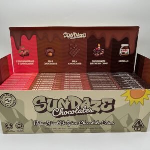 SunDaze 400MG Infused Chocolate Coins assorted flavor collection with premium colorful chocolate coin packaging