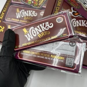 Wonka Bars 300MG Chocolates new packaging with colorful candy-inspired design and premium chocolate edible branding