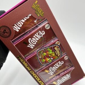 Wonka Bars 300MG Chocolates new packaging with colorful candy-inspired design and premium chocolate edible branding