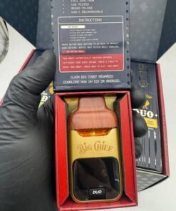 White and gold Authentic Big Chief Duo V3 2G Liquid Diamonds 100-unit master case with illuminated Chief emblem branding