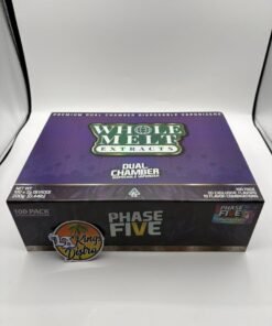 Authentic Whole Melts 2G Disposable Phase 5 dual-chamber master box with tap-to-verify label