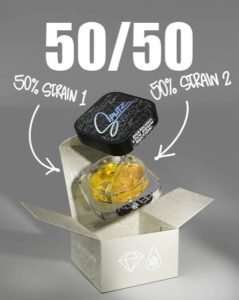 Splitz Diamond Live Resin Edition premium concentrate box with 50/50 strain blend presentation