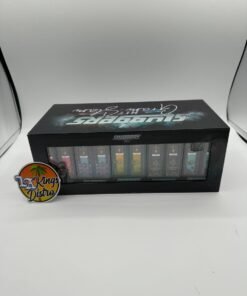Authentic Sluggers Hit 2G disposable vape variety box with multiple strain-specific devices