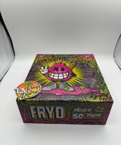 Fryd 2G Disposable new packaging mixed 50-pack box with colorful FRYD artwork and California cannabis labeling