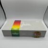 Splitz 2G Disposable Edition box with rainbow band, Made in California branding and dual-chamber 2 gram vape packaging