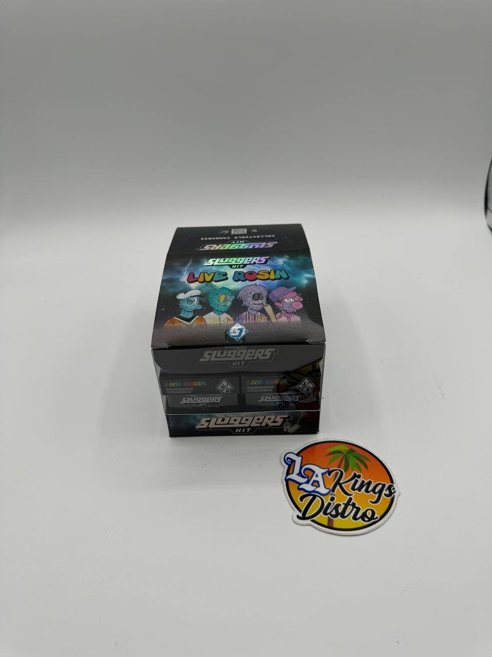 Sluggers Hit 1G Live Rosin vape display box with collectible-character artwork and individually packaged rosin devices Sluggers Hit 1G Live Rosin vape display box with collectible-character artwork and individually packaged rosin devices