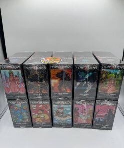 Terp Tanks 2G disposable Cured Resin + Liquid Diamonds boxes showing ten Indica, Sativa and Hybrid varieties