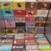 Authentic PolkaDot 4G mushroom Belgian chocolate bars displayed in assorted dessert candy cereal and cookie-inspired flavors