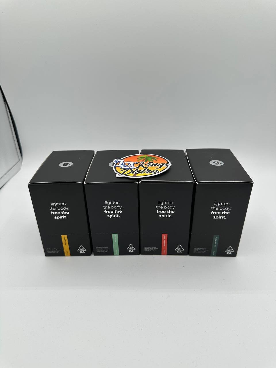 Ghost 2G disposable vape boxes and Ghost branded packaging in black color variants Ghost 2G disposable vape boxes and Ghost branded packaging in black color variants