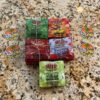 Authentic Faded Fruits 500MG cannabis-infused gummies in Sour Apple, Strawnana, Strawberry Cough, Maui Punch and Pear Herer flavors
