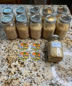 Cat 3 Clean Lab Tested Sugar cannabis concentrate in bulk glass jars with light golden crystalline texture