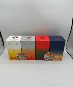 Original Ruby 1G Live Resin Bars 1000mg disposable vape boxes in assorted gradient packaging