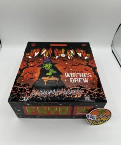 Fryd Witches Brew 2G disposable Halloween edition 50-pack box with witch and cauldron artwork