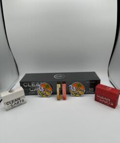 Clean Carts 1G screw-on cartridges with Classic Edition, Exotic Edition and 100-count 20-flavor master box
