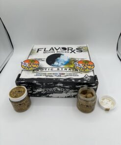 FLAVORXS Moon Rocks exotic strain master case with Lucky Charms, Gummy Bear, Rainbow Sherbet and Crème Brûlée jars