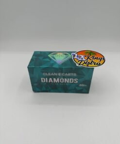 Authentic Clean Carts 2G Liquid Diamonds and Live Resin 20-count disposable vape box in teal packaging