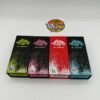 Trilogy 710 .5G hash rosin disposable boxes labeled 100% solventless in four package colors