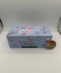 Authentic Favorites 2G Liquid Diamond disposables in blue and pink 100-count master box