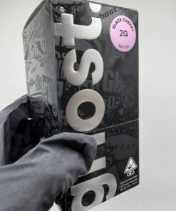 Ghost 2G disposable vape boxes and Ghost branded packaging in black color variants