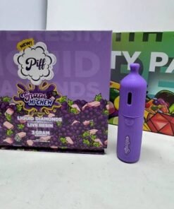 Piff 3G Disposable 100-piece variety pack with colorful diamond packaging and NFC QR verification graphics