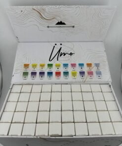 Open PynTrees UMO 2G Disposable 50-unit master box showing mixed dual-flavor varieties