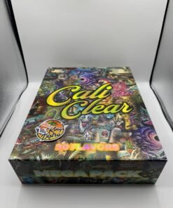 Cali Clear V5 2G Disposable Mega Pack box with colorful illustrated packaging and 30 Flavors branding