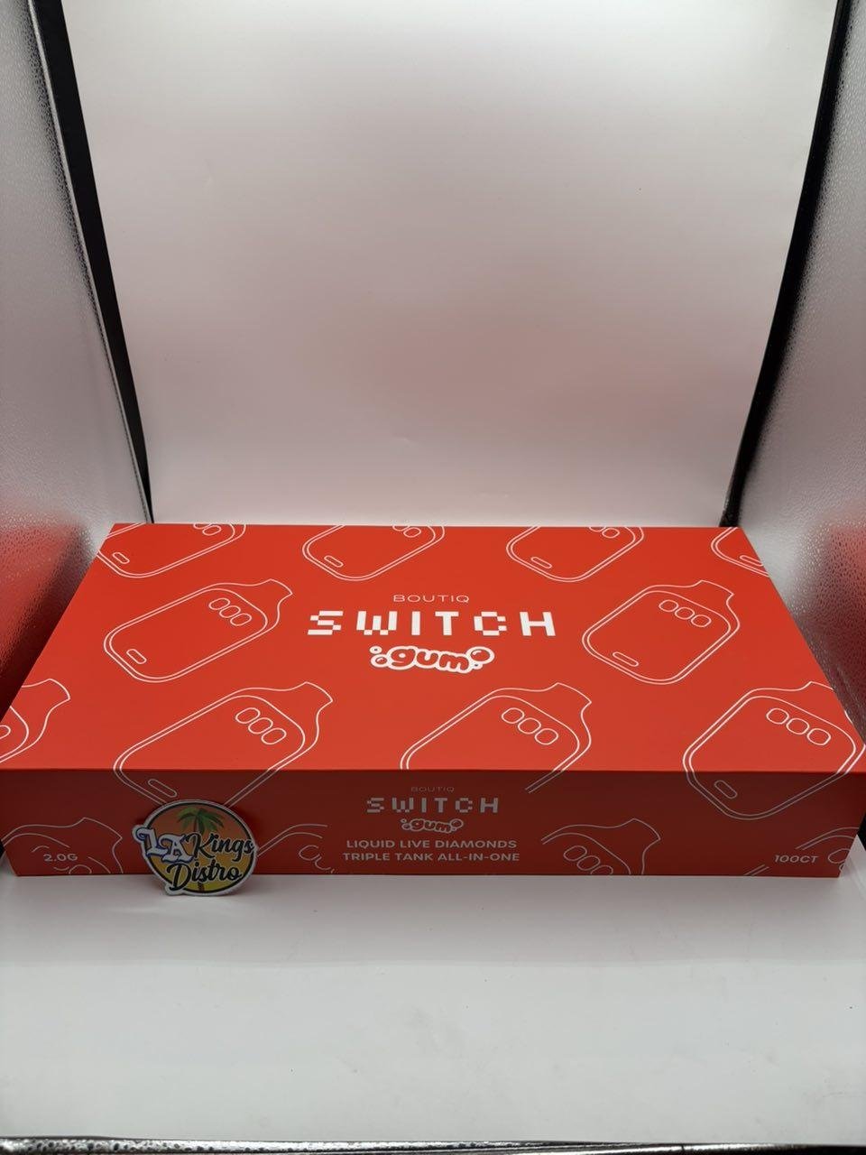 Boutiq Switch GUM 2G triple tank all-in-one vape with Diesel Fuel, Acai Berry and Passion Fruit packaging Boutiq Switch GUM 2G triple tank all-in-one vape with Diesel Fuel, Acai Berry and Passion Fruit packaging