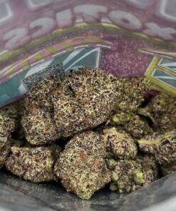 Sweetz Exotics 1LB premium cannabis flower variety box with 16 pre-packed 1oz strains and pink teal packaging