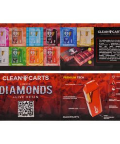 Clean Carts 2G Disposable Red Edition Liquid Diamonds and Live Resin packaging